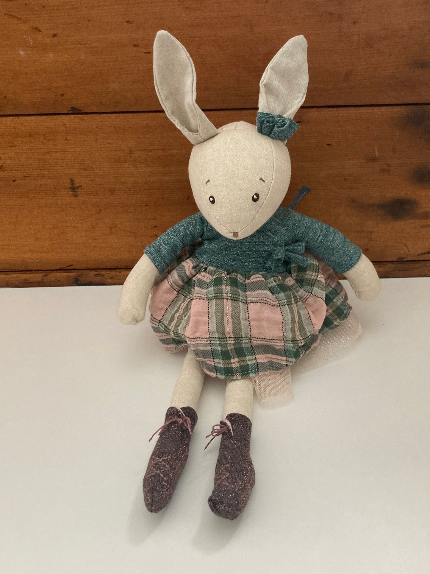 Soft Doll - RAG RABBIT DOLL, in a skirt (14 inches)