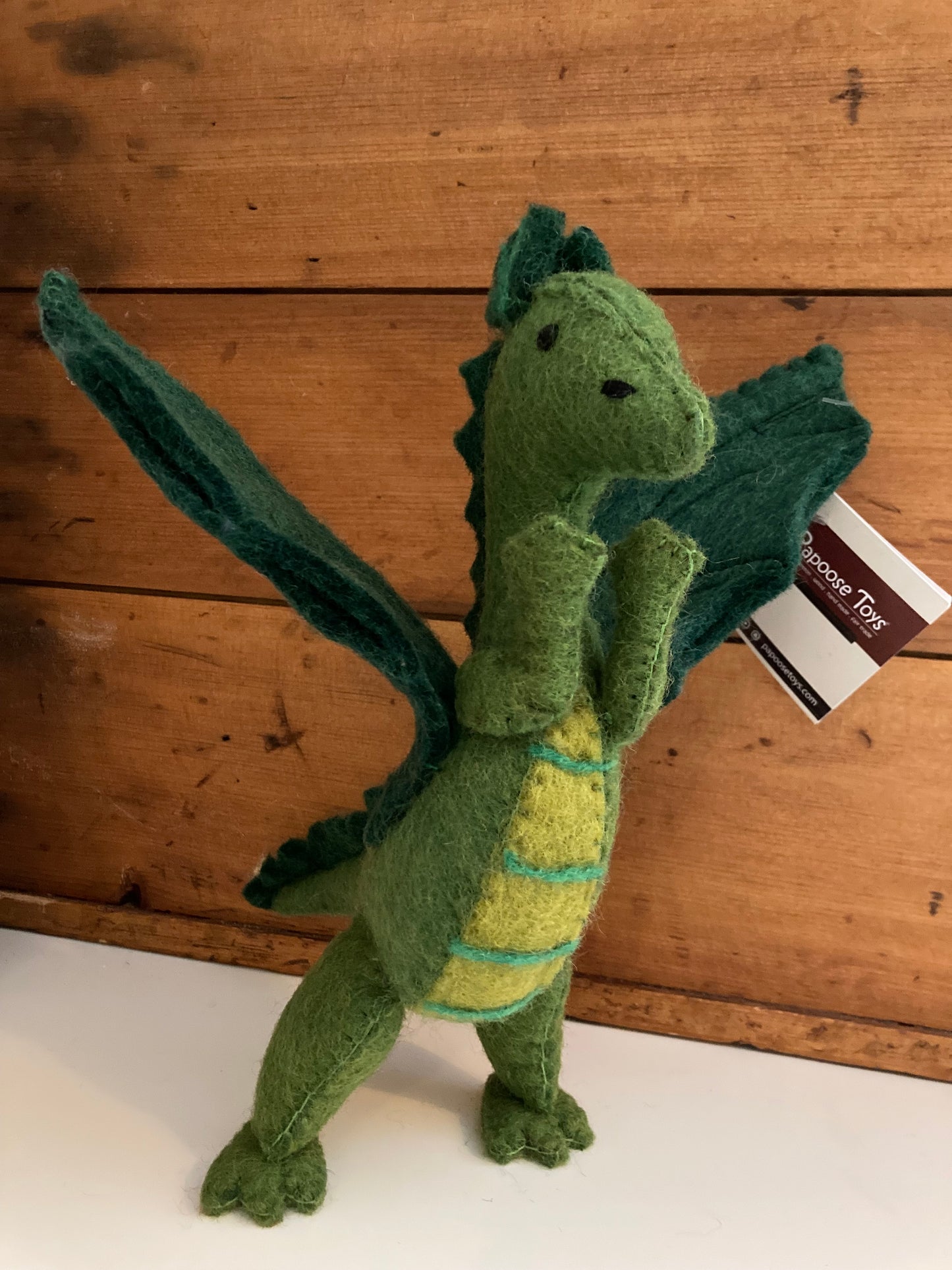 Dollhouse Play - Wool Felted DRAGON, Green