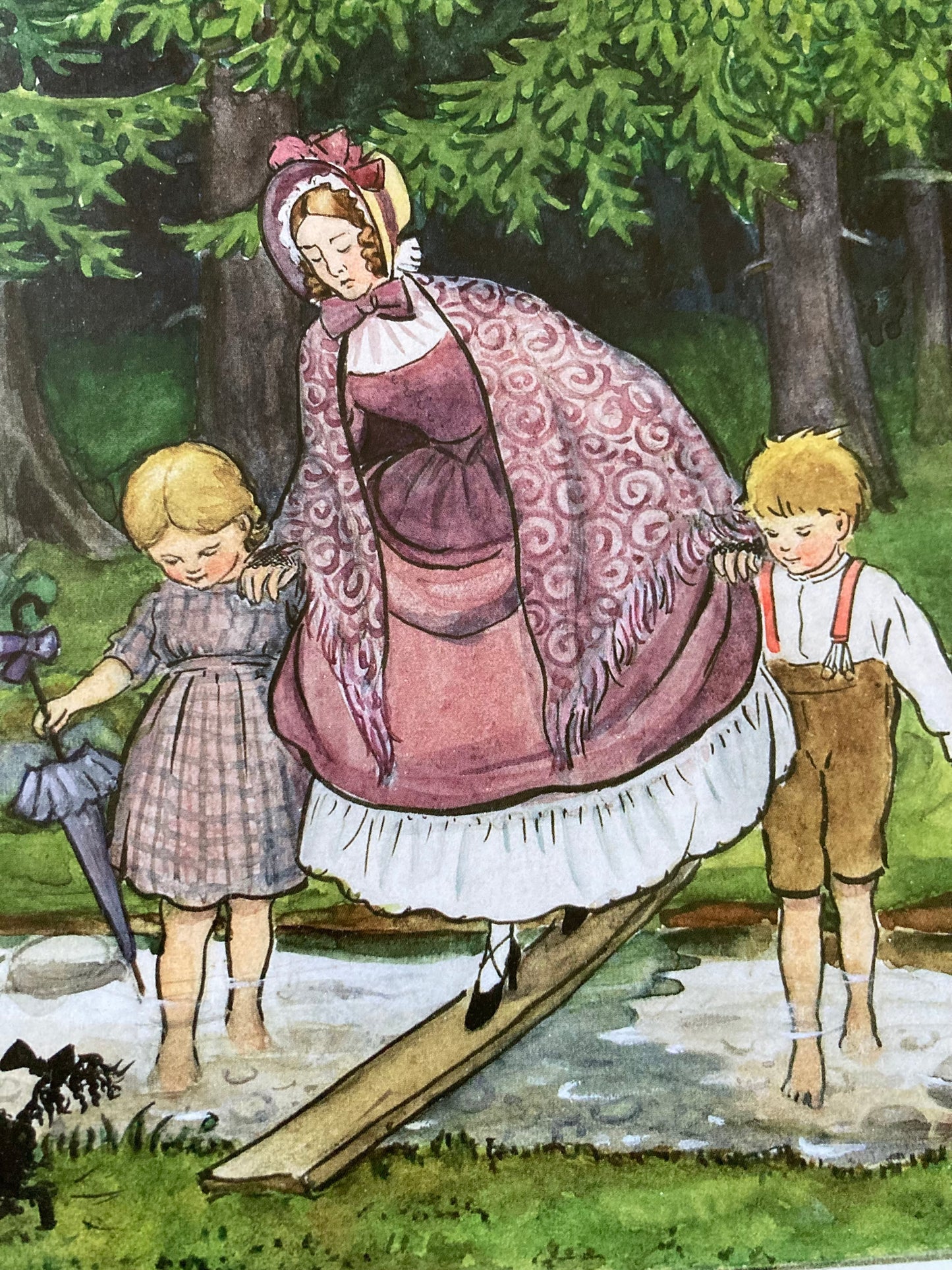 Children's Picture Book - AUNT GREEN, AUNT BROWN and AUNT LAVENDER
