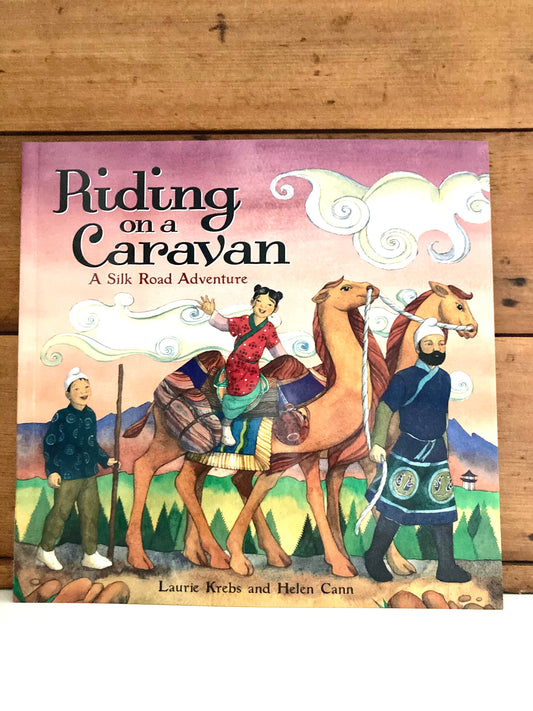 Livre d'images éducatif pour enfants - À cheval sur une caravane