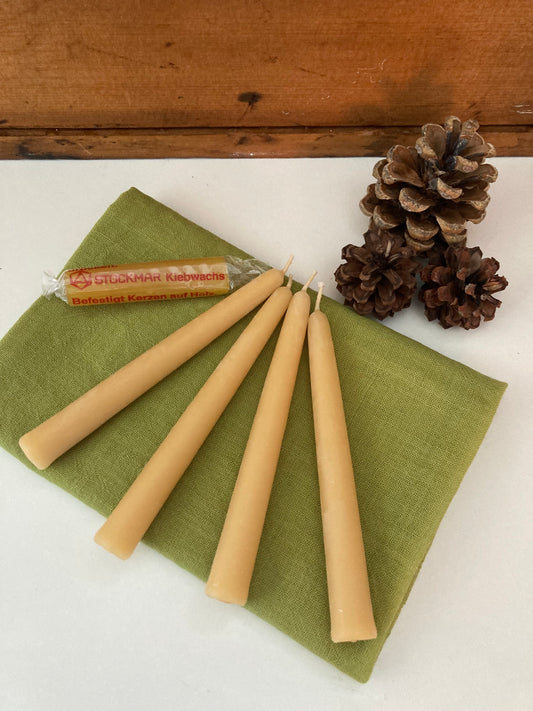 Beeswax Candles - Small 100%BEESWAX, 4 candles and Sticky Wax!