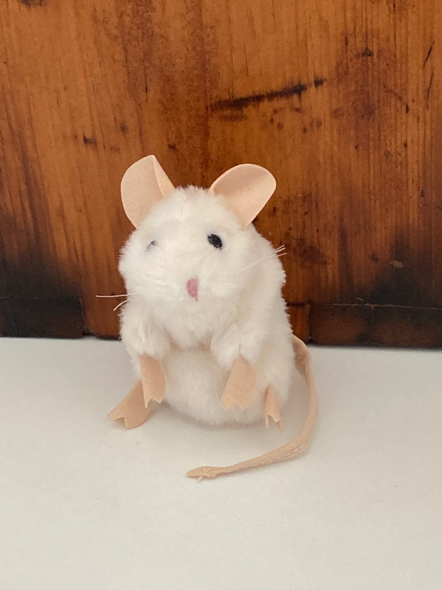 Soft Toy Finger Puppet - WHITE MOUSE