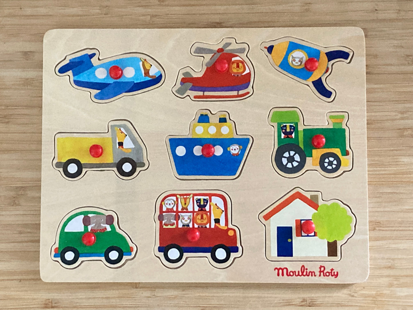 Wooden Toy, Baby - "WAY-TO-TRAVEL" FIRST PUZZLE