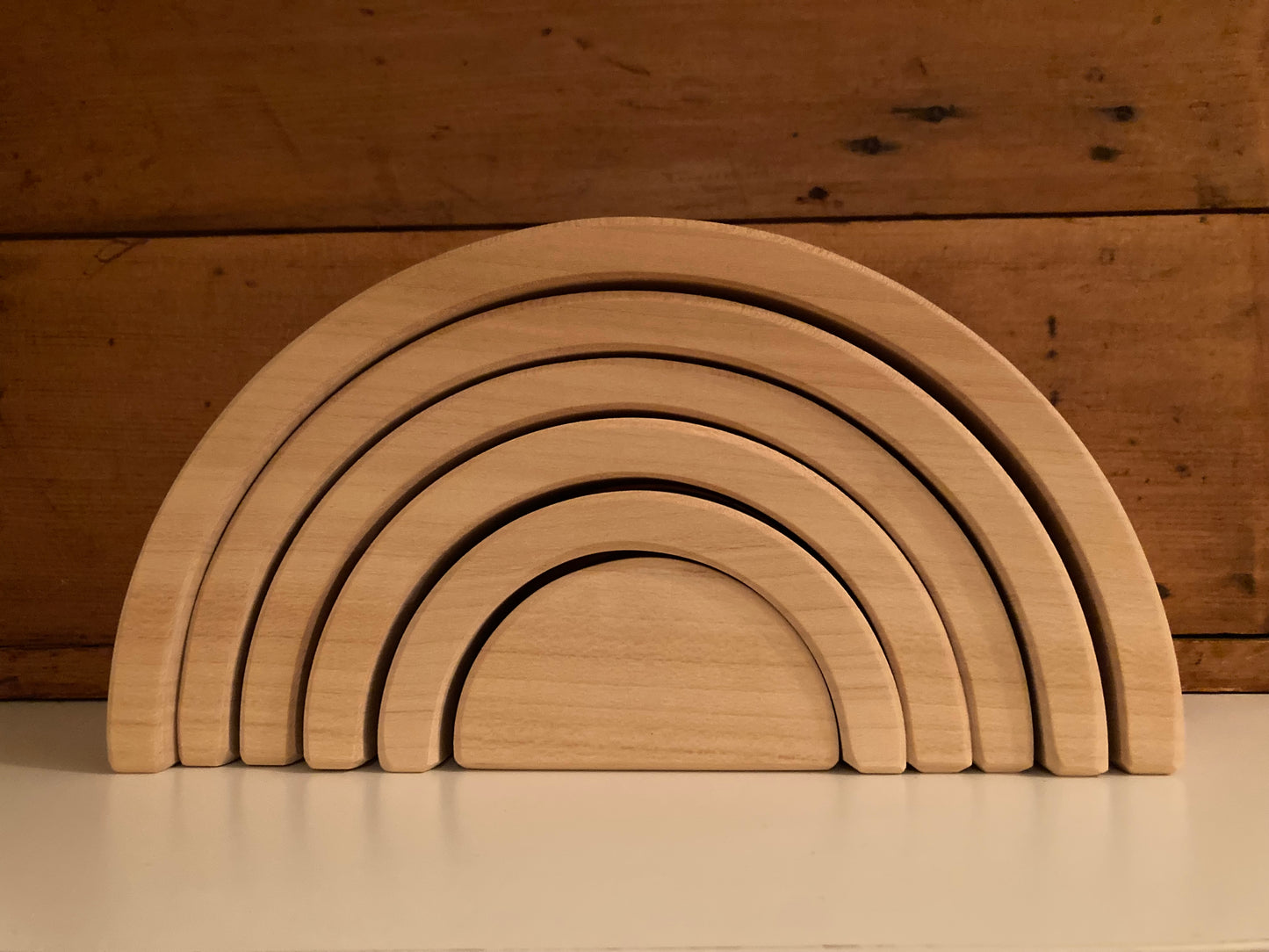 Wooden Toy - LARGE NESTING TUNNEL, Natural Wood