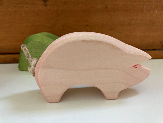 Maison de poupée en bois - Cochon rose, grand