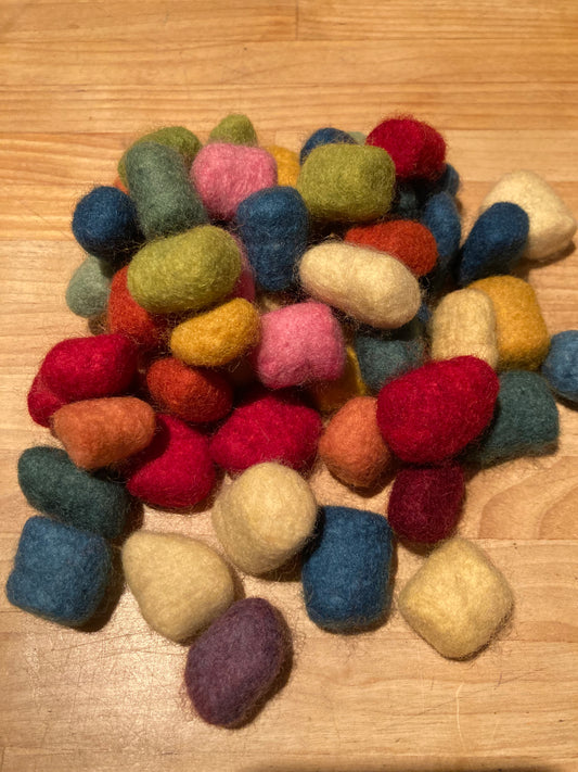 FELTING WOOL BEADS, 11 colours! - Arts&Crafts