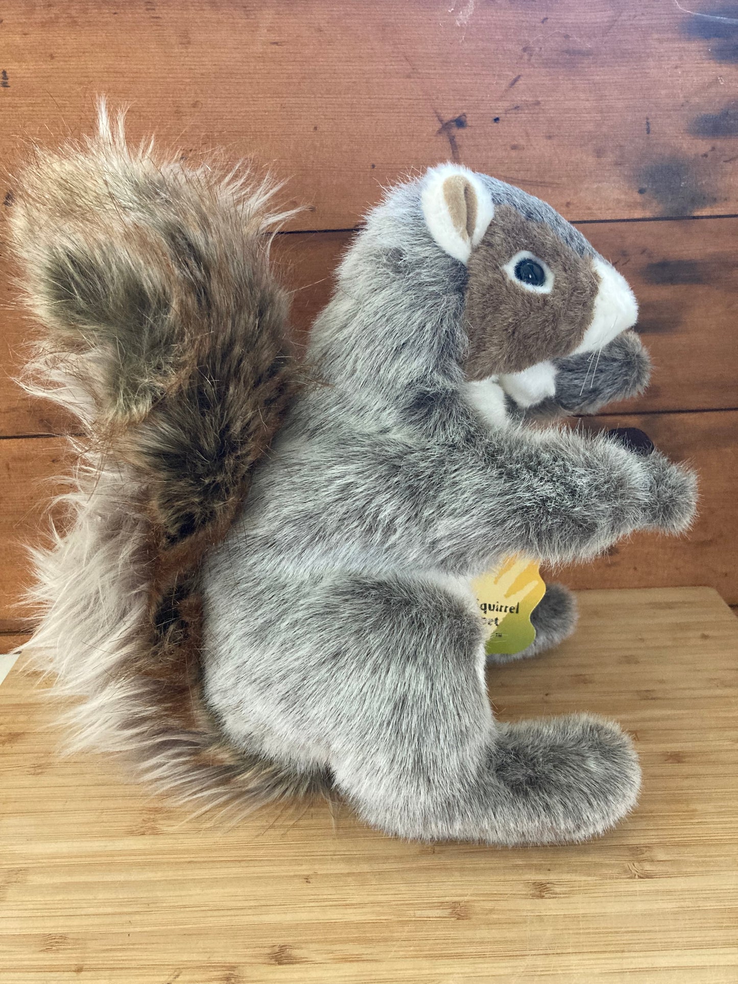 Soft Puppet Toy - GREY SQUIRREL Hand Puppet (Large)