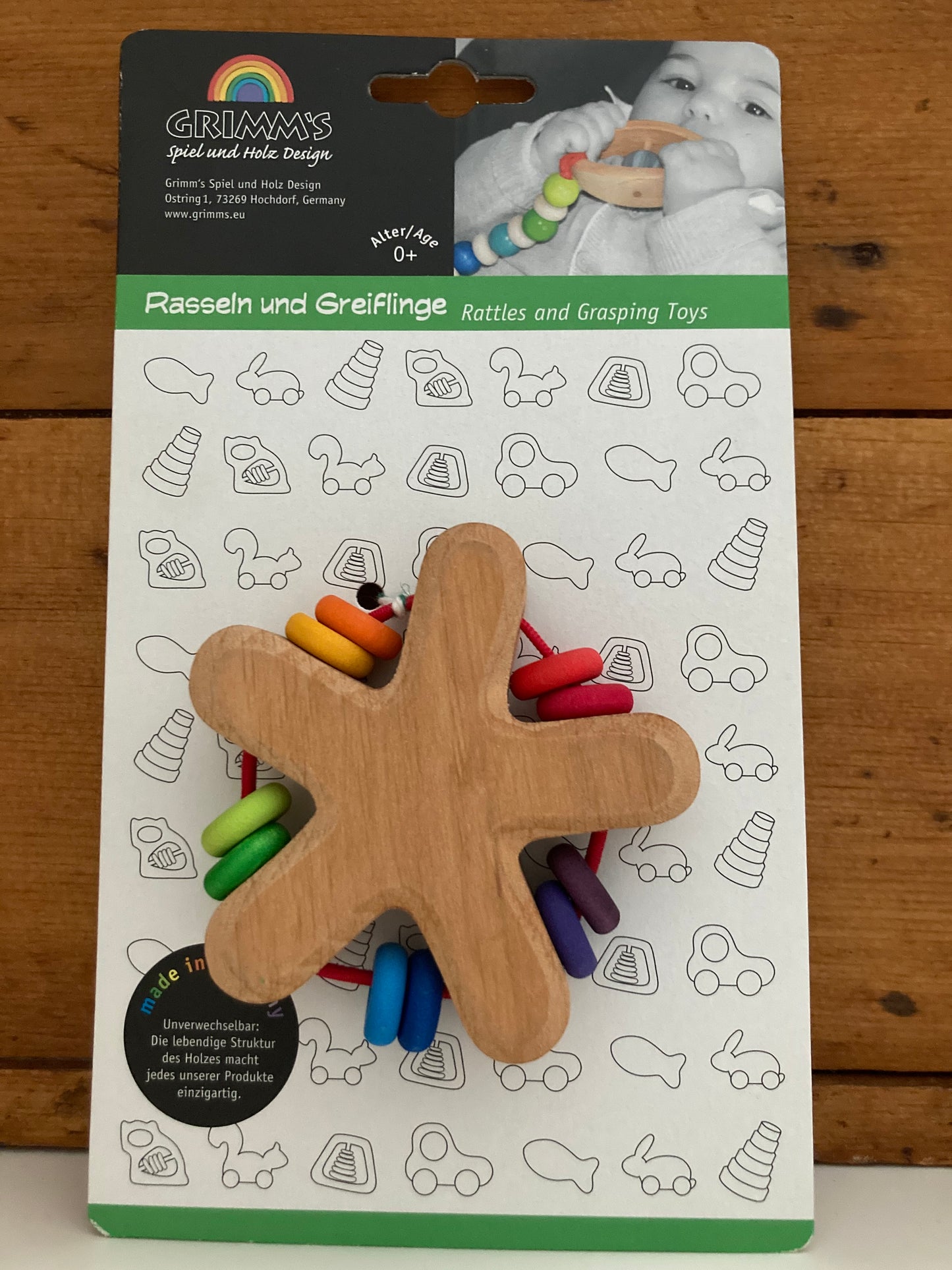 Wooden Toy, Baby - GRASPING RATTLE TOYS