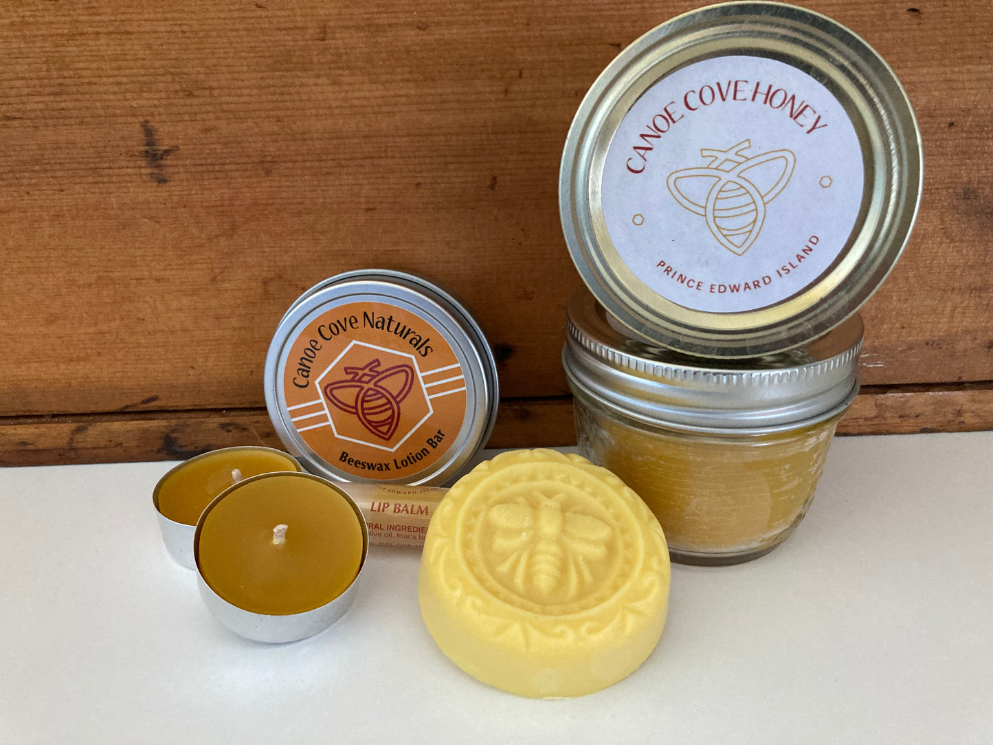 Beeswax Canoe Cove LUXURY CARE KIT, with 2 Tealight Candles - EcoHome