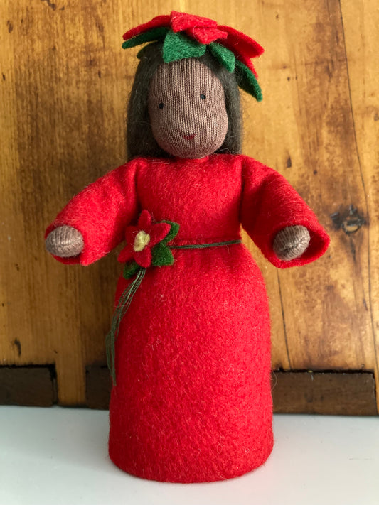 Waldorf Nature Table Doll - POINSETTIA FLOWER