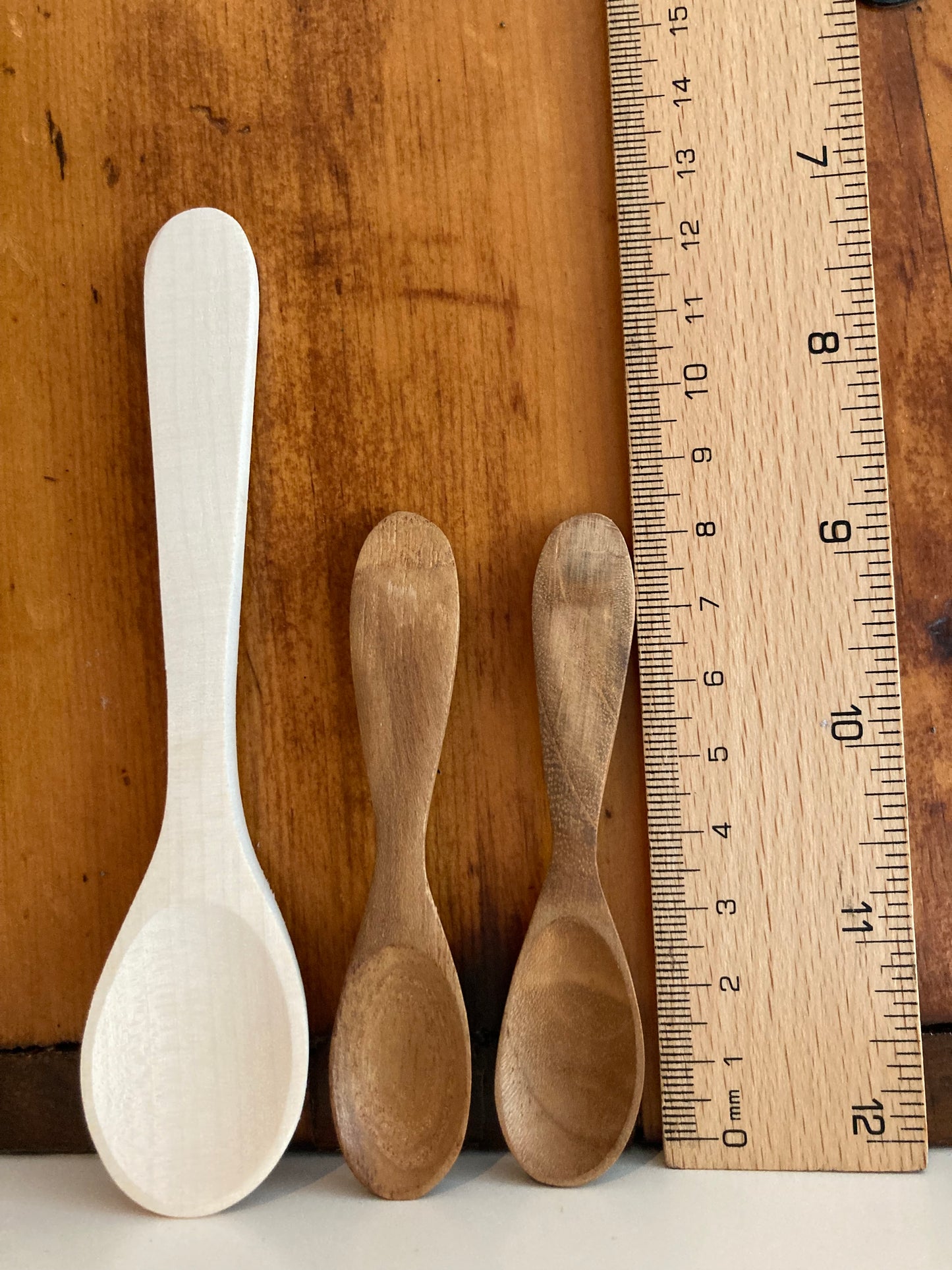 WOODEN SPOONS for BABY and Waldorf DOLLS, all 3 spoons!