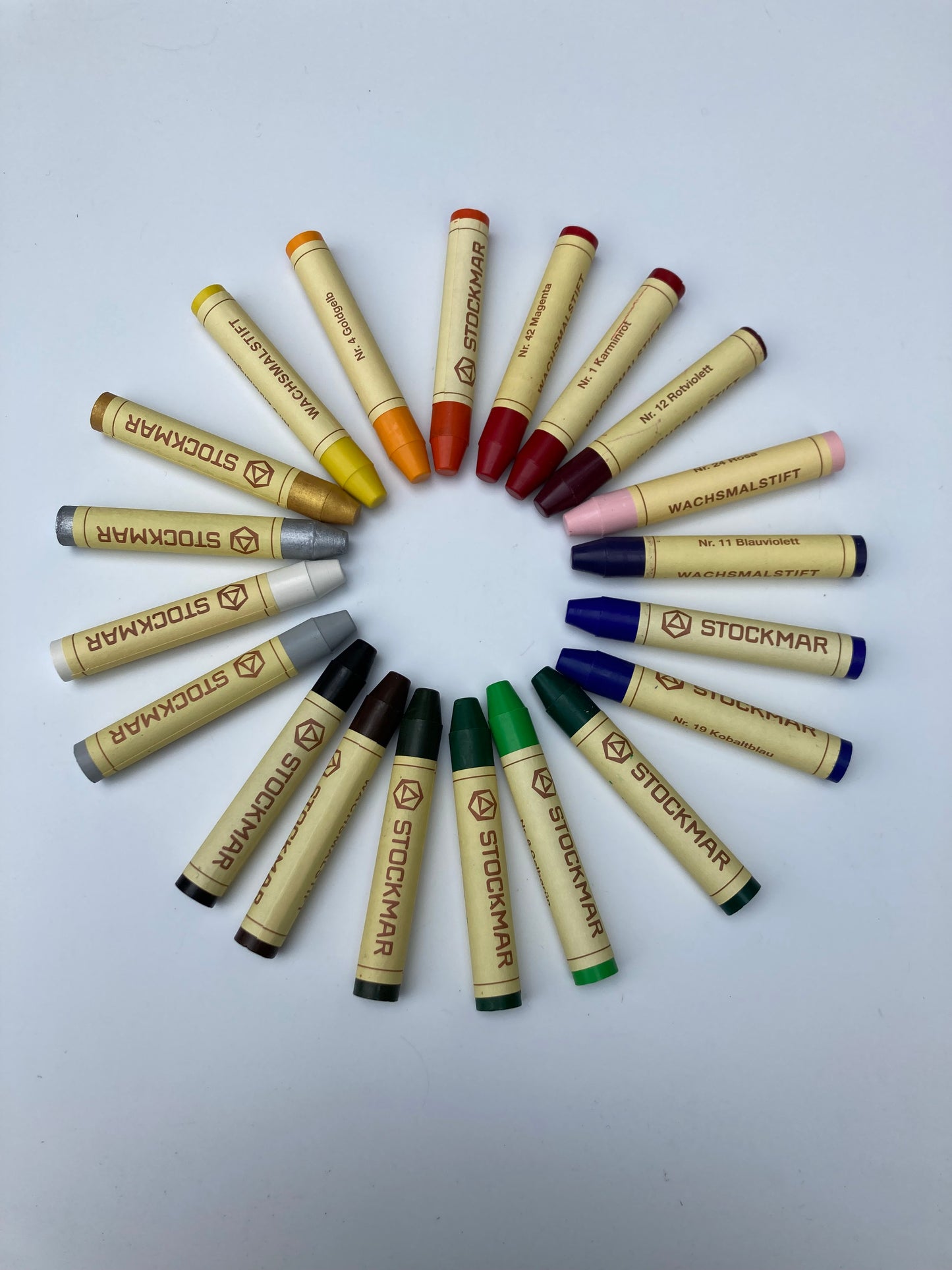 CRAYONS EN BÂTON DE CIRE D'abeille dans un CHOIX de 20 COULEURS DIFFÉRENTES, Art