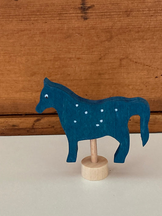 Wooden Deco by Grimm's -  HORSE in Blue