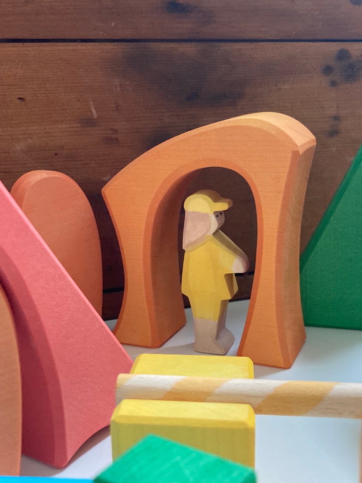 Wooden Toy - RAINBOW RIDER FARM SET by Ostheimer