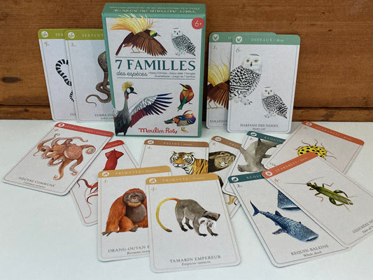 Educational Card Game - ANIMAL FAMILIES, in French & English!
