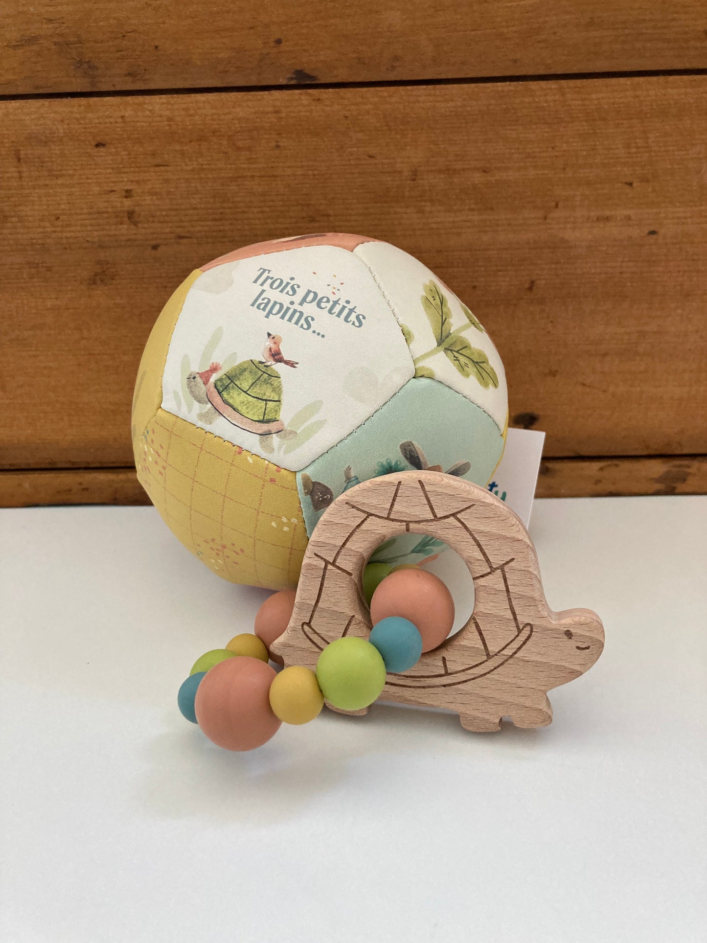 Wooden Toy - TEETHING RING RATTLE for Baby