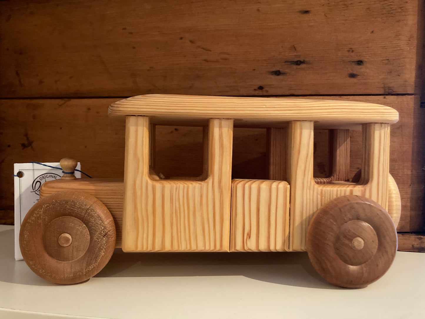 Wooden Toy - Debresk TRACTOR AND WAGON, Large size