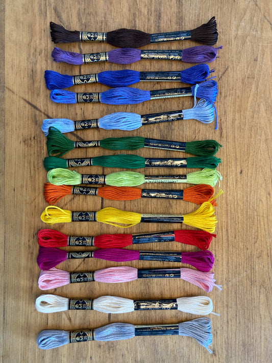 Crafting Supply - EMBROIDERY FLOSS, 15 colours!