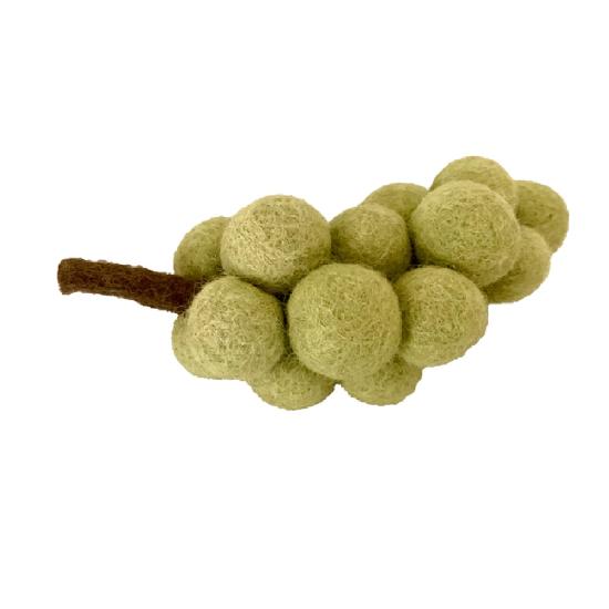 Kitchen Play Food - Felted GREEN GRAPES