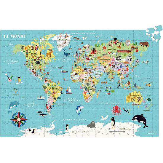 Puzzle - WORLD MAP, Extra-Large size.